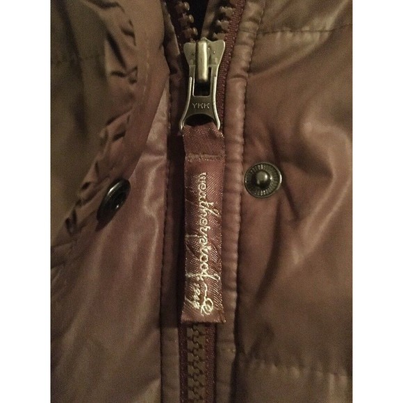 Aeropostale Girls Brown Full Zip Puffer Vest Jacket Hooded Size 6/6X - Picture 4 of 11